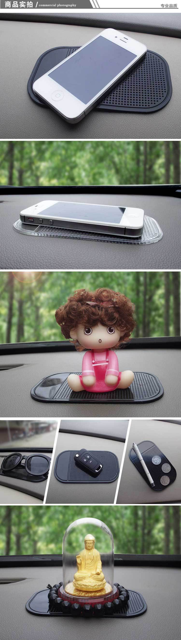 Car for Car Mobile Phone Anti-Slip Pad 14*8 Black Spider Silicone Car Non-Slip Mat 14 * 8cm