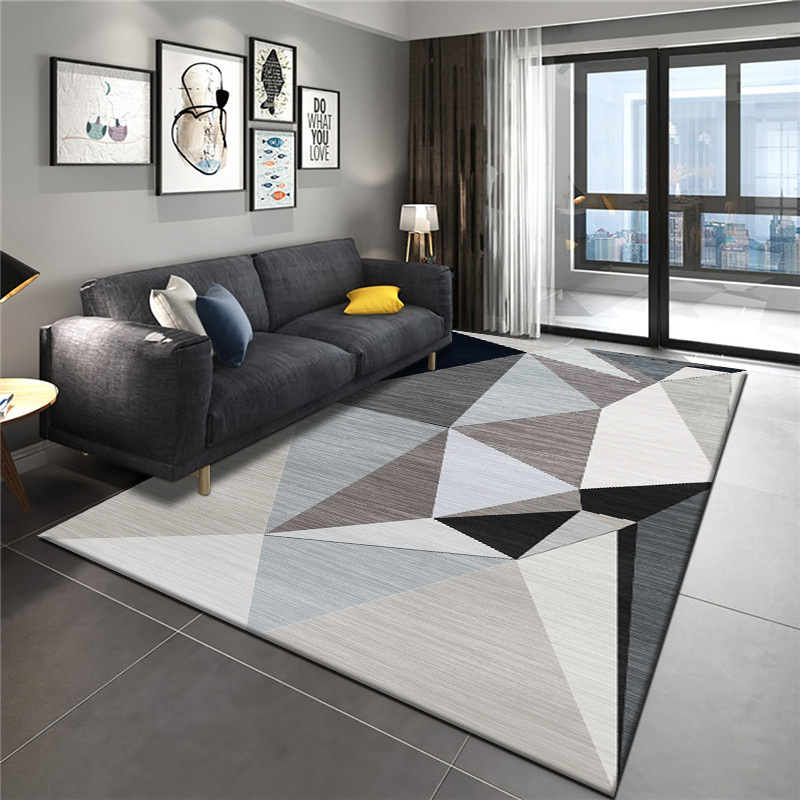 3D Printing Rectangular Carpet Nordic Geometric Door Mat Bedroom Bedside Blanket Custom Door Mat