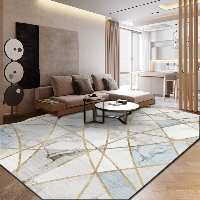 3D Printing Rectangular Carpet Nordic Geometric Door Mat Bedroom Bedside Blanket Custom Door Mat