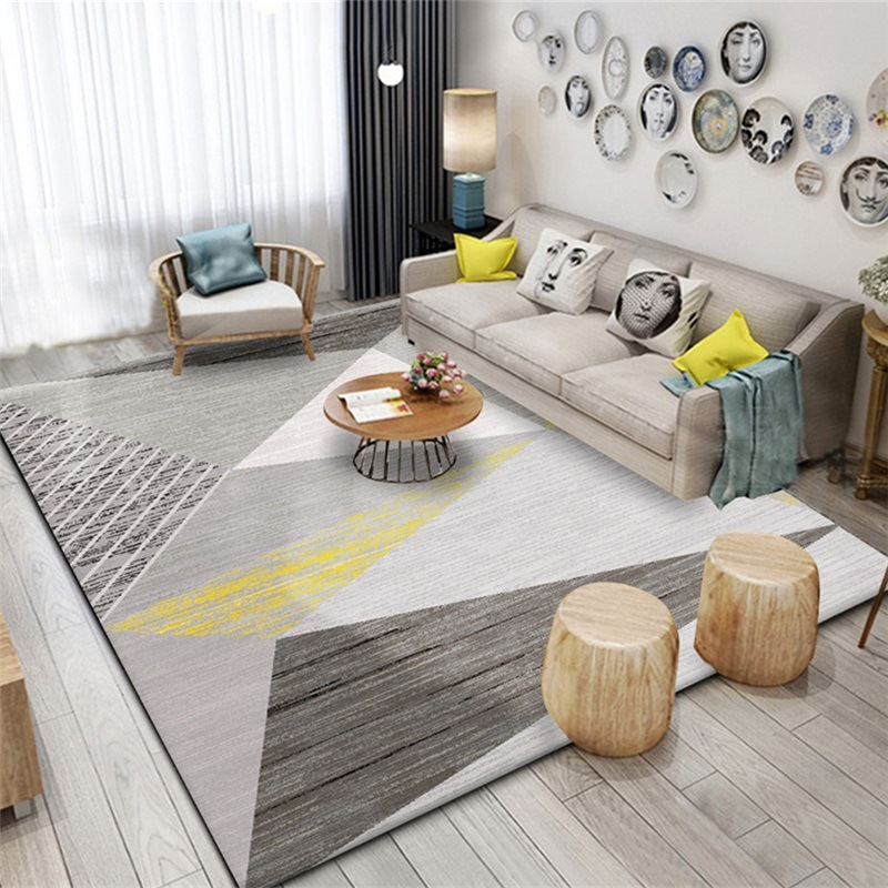 3D Printing Rectangular Carpet Nordic Geometric Door Mat Bedroom Bedside Blanket Custom Door Mat