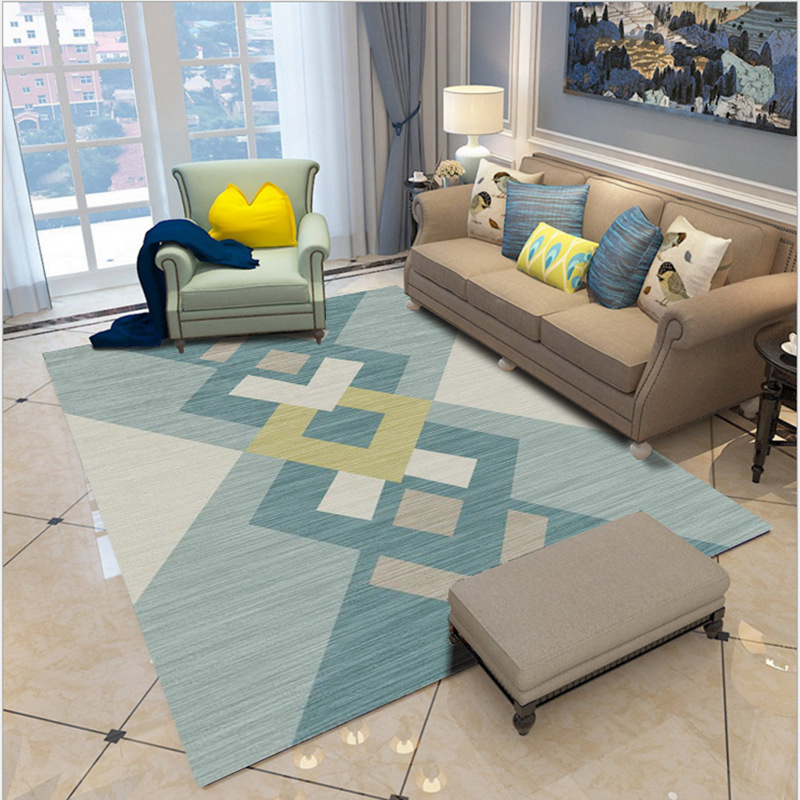 3D Printing Rectangular Carpet Nordic Geometric Door Mat Bedroom Bedside Blanket Custom Door Mat
