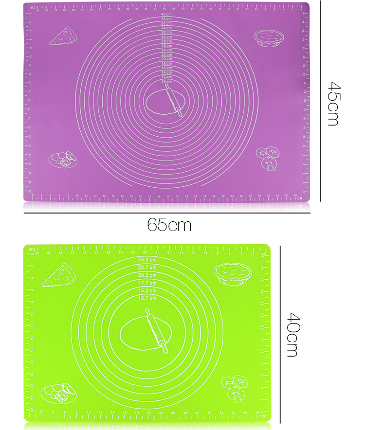 Household Kitchen Thick and High Temperature Resistant Silicone Dough Kneading 50*40 Scale Chopping Board Dough Rolling Pad Baking Tool Set Household Kitchen Thick and High Temperature Resistant Silicone Dough Kneading 50*40 Scale Chopping Board Dough Rolling Pad Baking Tool Set