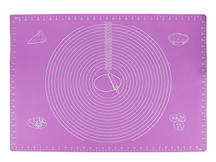 Household Kitchen Thick and High Temperature Resistant Silicone Dough Kneading 50*40 Scale Chopping Board Dough Rolling Pad Baking Tool Set Household Kitchen Thick and High Temperature Resistant Silicone Dough Kneading 50*40 Scale Chopping Board Dough Rolling Pad Baking Tool Set
