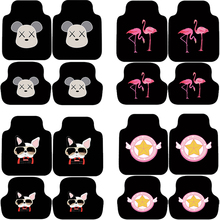 Car Foot Mat Universal Easy to Clean Single Piece Cute Cartoon Carpet Suede Environmentally Friendly Odorless Car Floor Mat