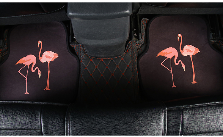 Car Foot Mat Universal Easy to Clean Single Piece Cute Cartoon Carpet Suede Environmentally Friendly Odorless Car Floor Mat