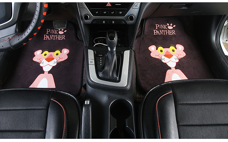Car Foot Mat Universal Easy to Clean Single Piece Cute Cartoon Carpet Suede Environmentally Friendly Odorless Car Floor Mat