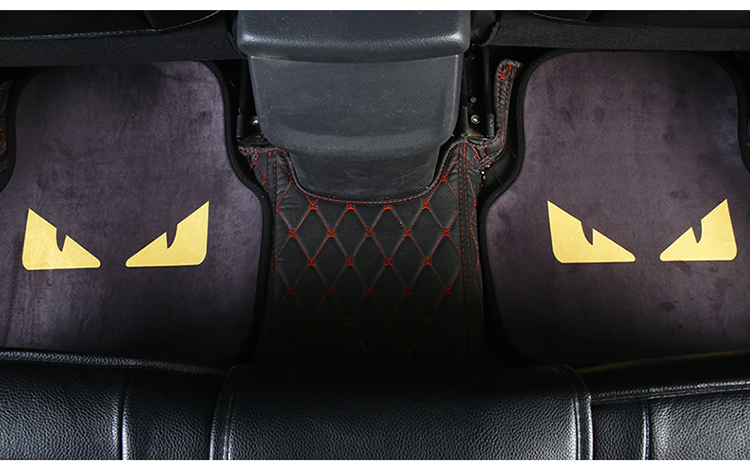 Car Foot Mat Universal Easy to Clean Single Piece Cute Cartoon Carpet Suede Environmentally Friendly Odorless Car Floor Mat