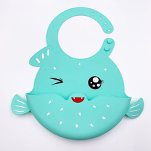 Maternal and Child Supplies Baby Silicone Bib Silk Screen Food Grade Bib Pad Printing Pattern Children's Silicone Pinny Customization