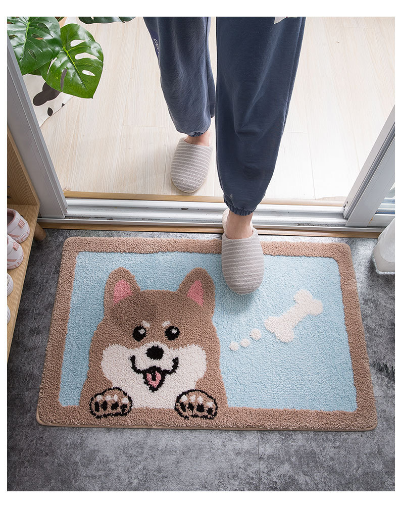 Cartoon Bathroom Non-Slip Floor Mat Bedroom Entrance Floor Mat Household Bathroom Absorbent Store Wash Basin Carpet Wholesale