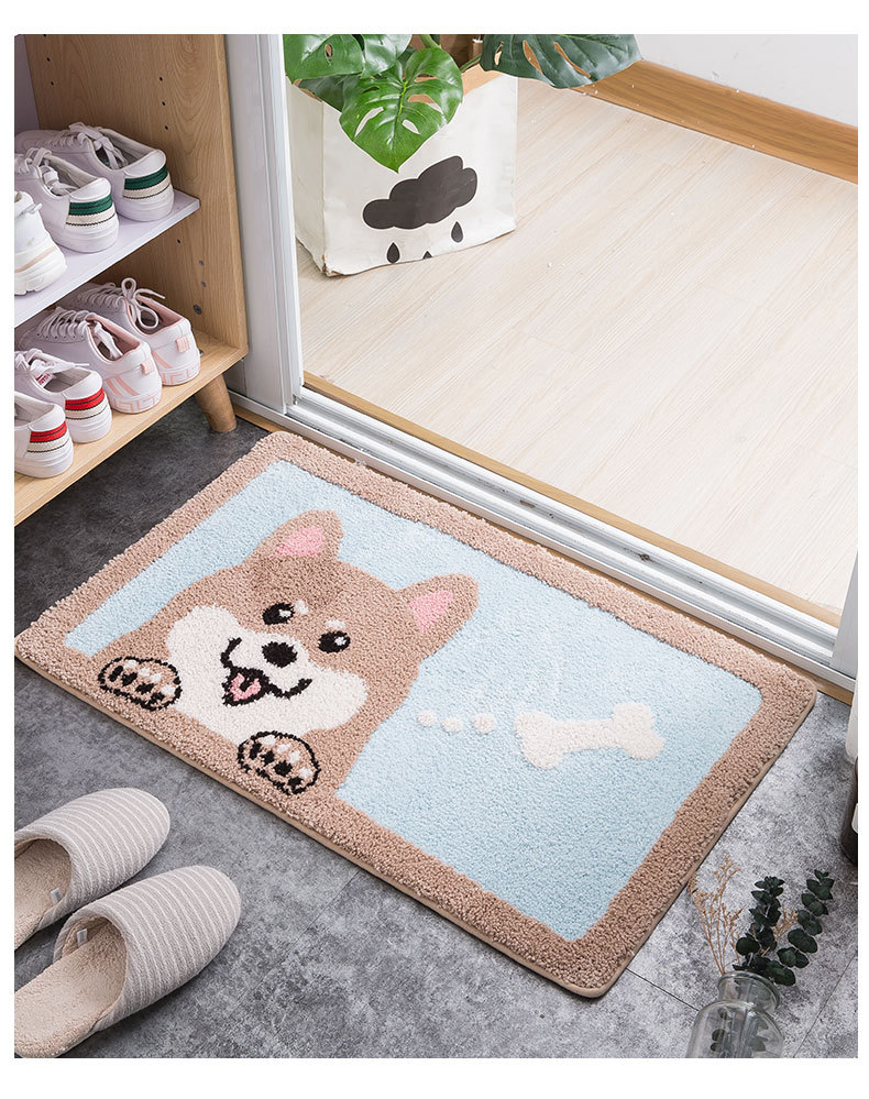 Cartoon Bathroom Non-Slip Floor Mat Bedroom Entrance Floor Mat Household Bathroom Absorbent Store Wash Basin Carpet Wholesale