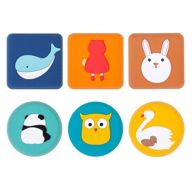 Collision Pad Modern Minimalist Cartoon Extra Thick Wall Door Handle Anti-Collision Stickers behind the Door Silicone Mute Crash Pad Wholesale