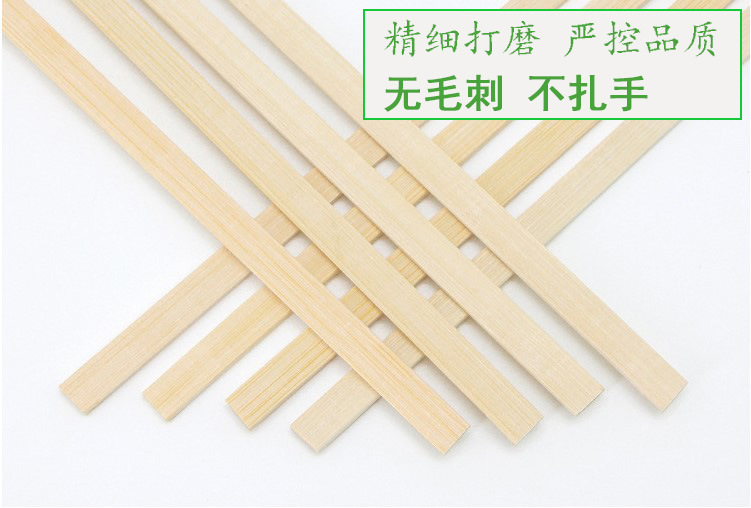 Factory Supply High Quality 9.0mm Flat Bamboo Stick Barbecue Skewers Bamboo Stick Natural Barbecue Long Flat Stick Customizable Length