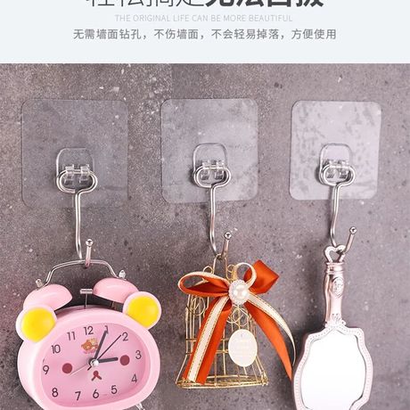 Factory direct brushed stainless steel big hook magic traceless stick hook strong nail - free creative large towel hook