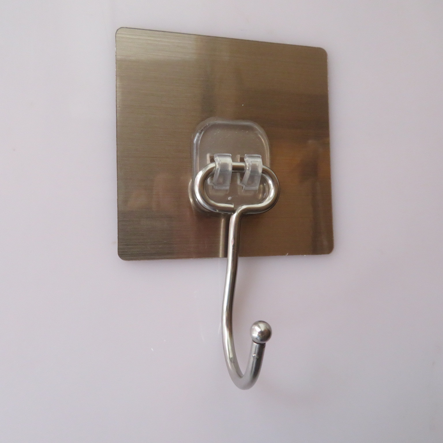 Factory direct brushed stainless steel big hook magic traceless stick hook strong nail - free creative large towel hook Factory direct brushed stainless steel big hook magic traceless stick hook strong nail - free creative large towel hook