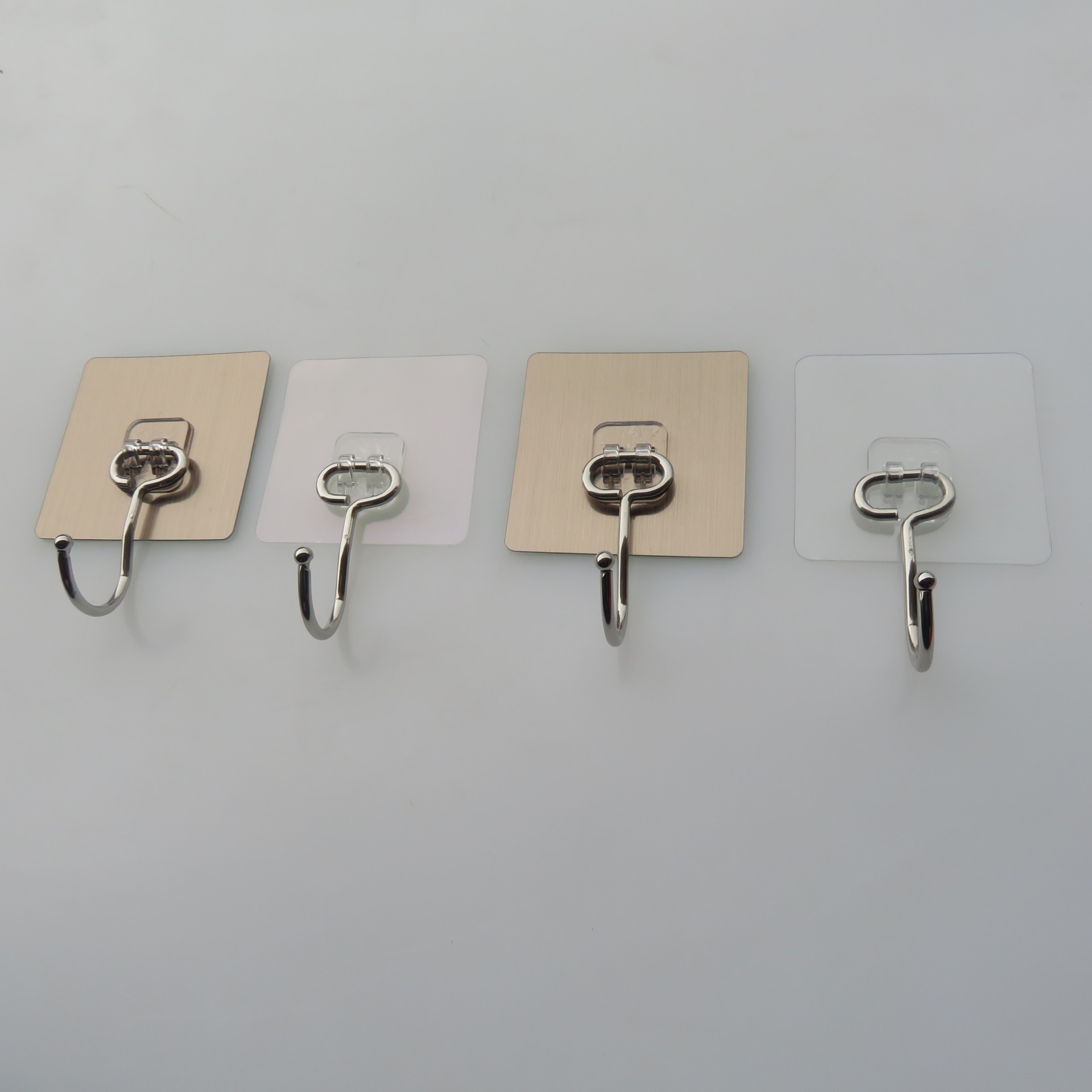 Factory direct brushed stainless steel big hook magic traceless stick hook strong nail - free creative large towel hook Factory direct brushed stainless steel big hook magic traceless stick hook strong nail - free creative large towel hook