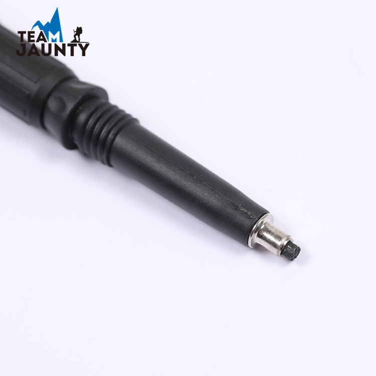 Outdoor Travel 6061 Four Straight Handle Alpenstock High Strength Hiking Climbing Cane Walking Stick for the Elderly Spo