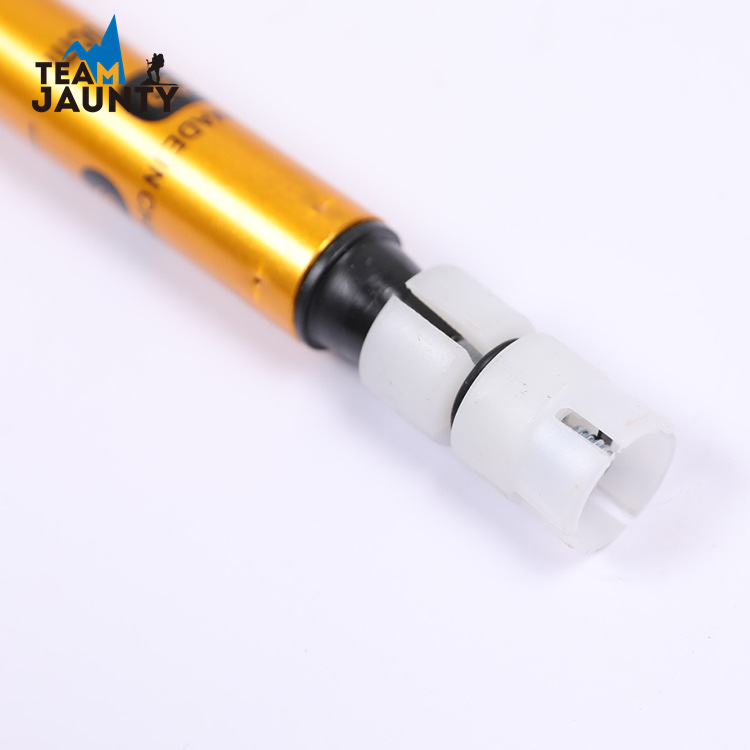 Outdoor Travel 6061 Four Straight Handle Alpenstock High Strength Hiking Climbing Cane Walking Stick for the Elderly Spo