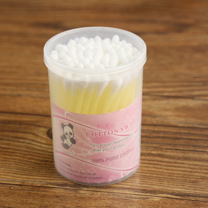 Wood small garden cotton SWab 100 pack makeup remover cotton Stick