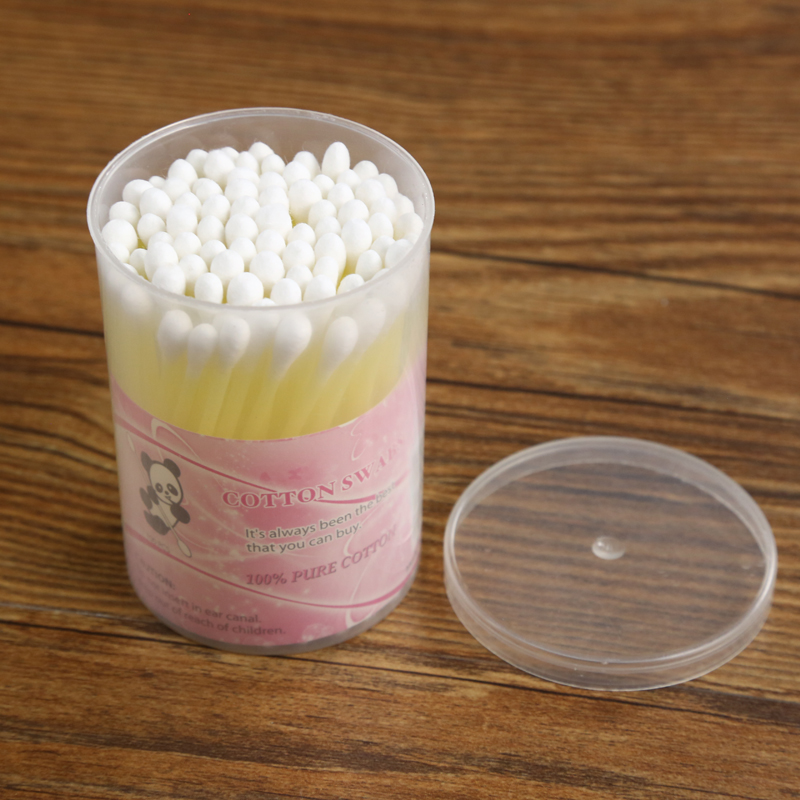 Wood small garden cotton SWab 100 pack makeup remover cotton Stick