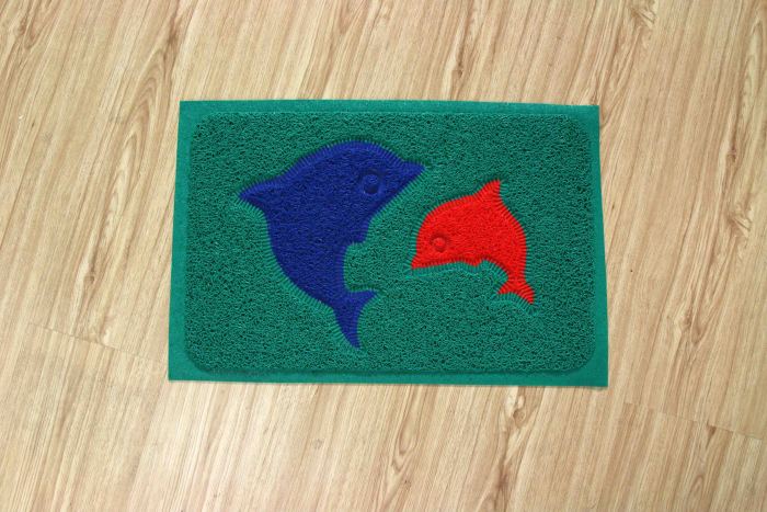 Hollow household antiskid carpet mats parquet PVC green carpet factory direct gift