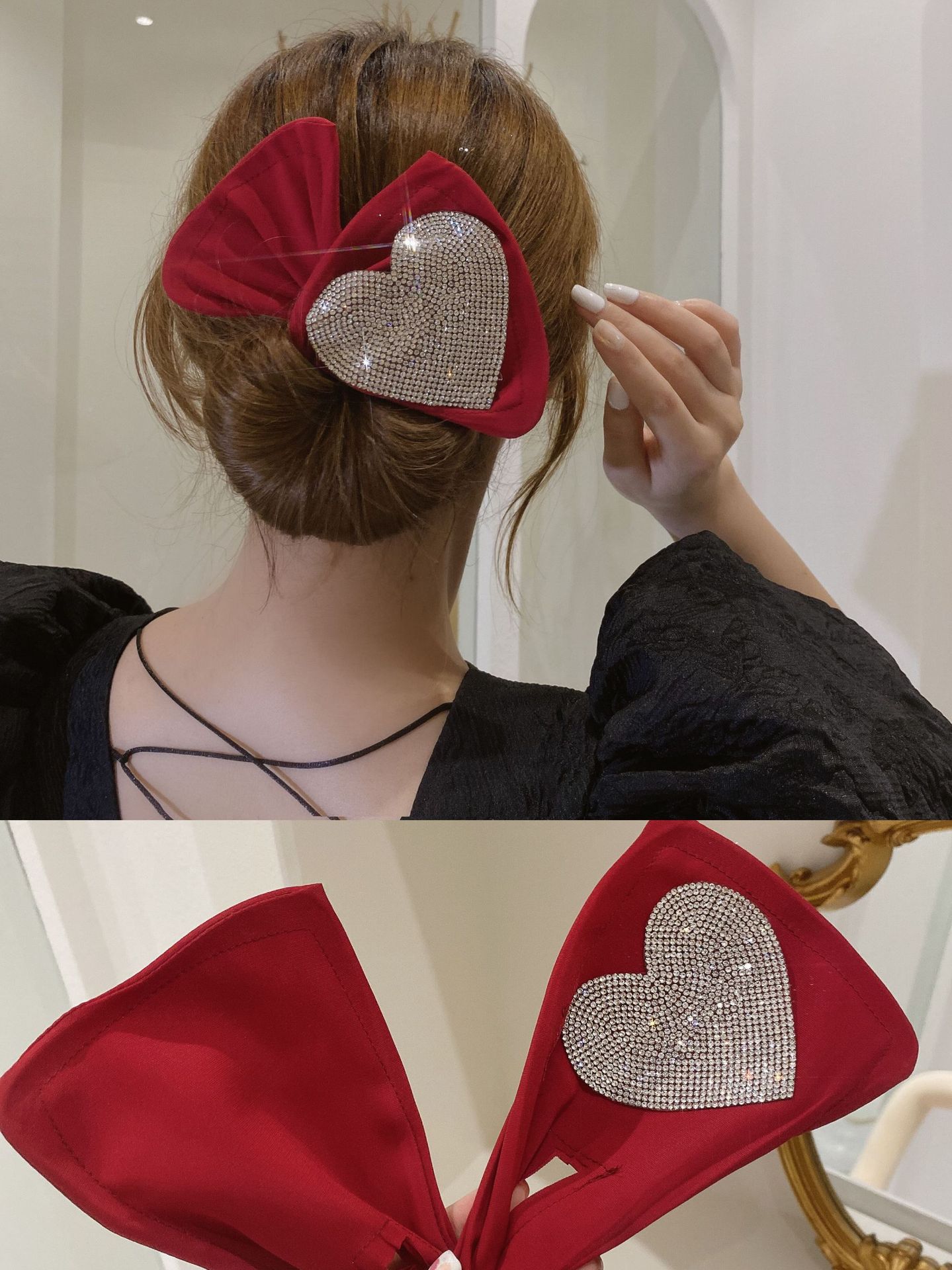 Diamond Hair Band Korean Style Lazy Magic Twist Stick Peach Heart Hair Rope Back Head Simple Hair Clip Hair Accessories Diamond Hair Band Korean Style Lazy Magic Twist Stick Peach Heart Hair Rope Back Head Simple Hair Clip Hair Accessories