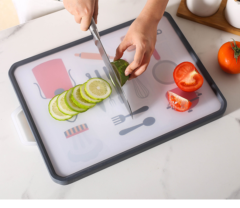 Stainless steel 304 kitchen 2 sides fruit cutting board non-slip rolling kneading anti-stick cutting board