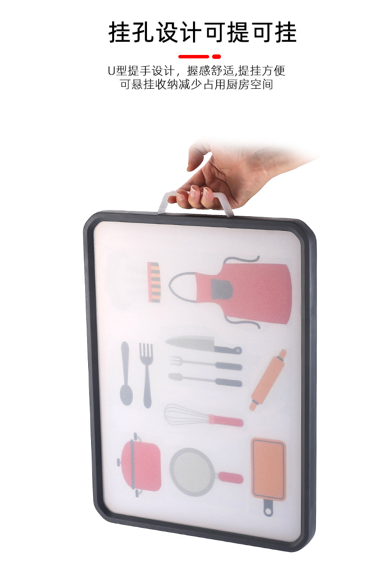 Stainless steel 304 kitchen 2 sides fruit cutting board non-slip rolling kneading anti-stick cutting board