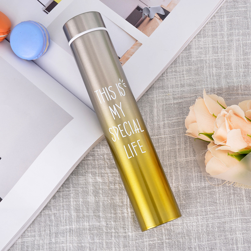 Golden Hoop Stick Creative New Thermos Cup Fashion Gift Cup Stainless Steel Anti-Wolf Cup Car Home Daily Coffee Cup Golden Hoop Stick Creative New Thermos Cup Fashion Gift Cup Stainless Steel Anti-Wolf Cup Car Home Daily Coffee Cup