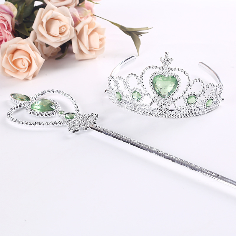 Frozen Crown Magic Stick Dressing Toys Colored Box Suite Baby Girl Princess Elsa Hair Accessories Factory Wholesale