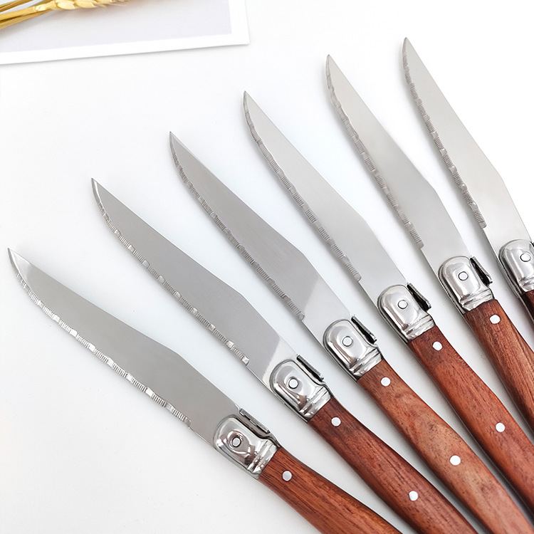 Steak Knife and Fork Rosewood Handle Steak Knife Butter Knife Wooden Handle Steak Knife Table Knife Western Tableware Foreign Trade