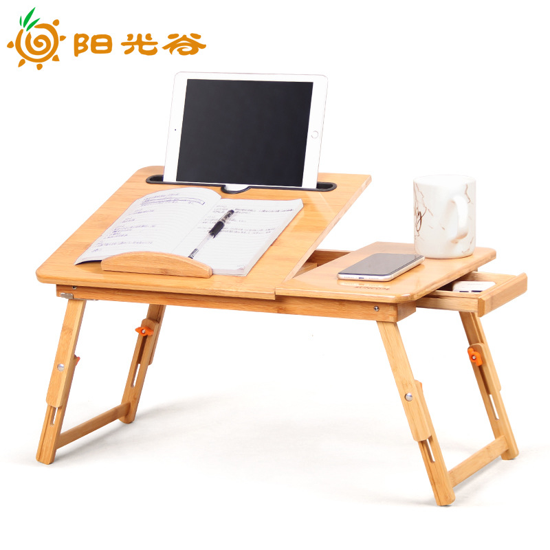 Bed Computer Desk Tablet Notebook Laptop Folding Table Portable Card Slot Bed Small Desk Study Table