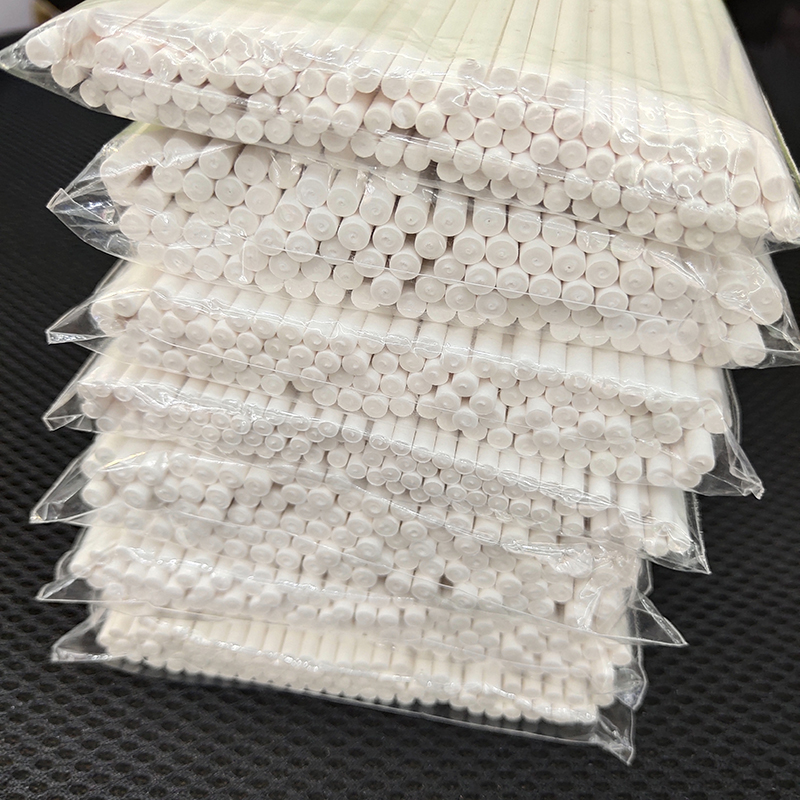 Environmentally friendly disposable degradable kraft paper tube 4*152mm white paper stick can be customized