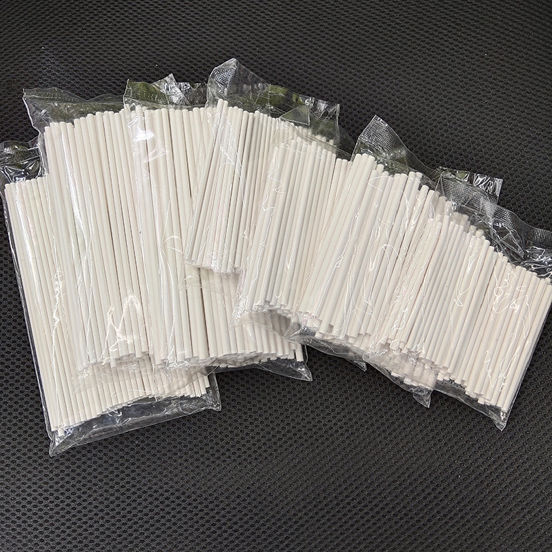 Environmentally friendly disposable degradable kraft paper tube 4*152mm white paper stick can be customized
