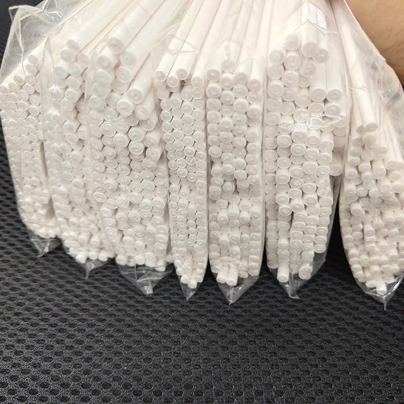 Environmentally friendly disposable degradable kraft paper tube 4*152mm white paper stick can be customized