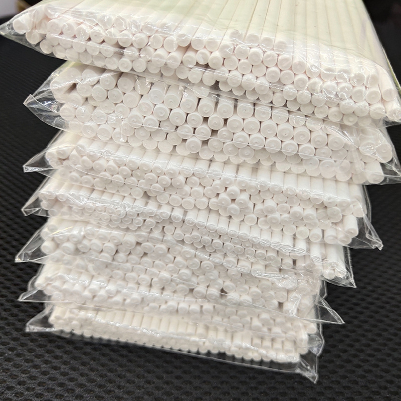 Environmentally friendly disposable degradable kraft paper tube 4*152mm white paper stick can be customized