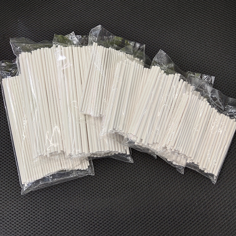 Environmentally friendly disposable degradable kraft paper tube 4*152mm white paper stick can be customized