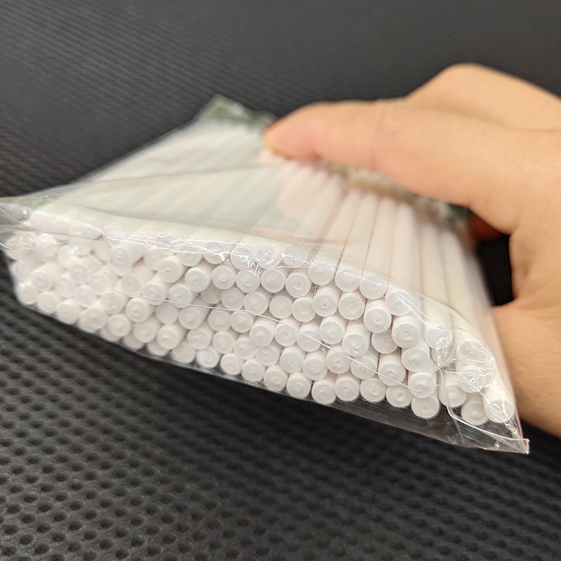 Environmentally friendly disposable degradable kraft paper tube 4*152mm white paper stick can be customized