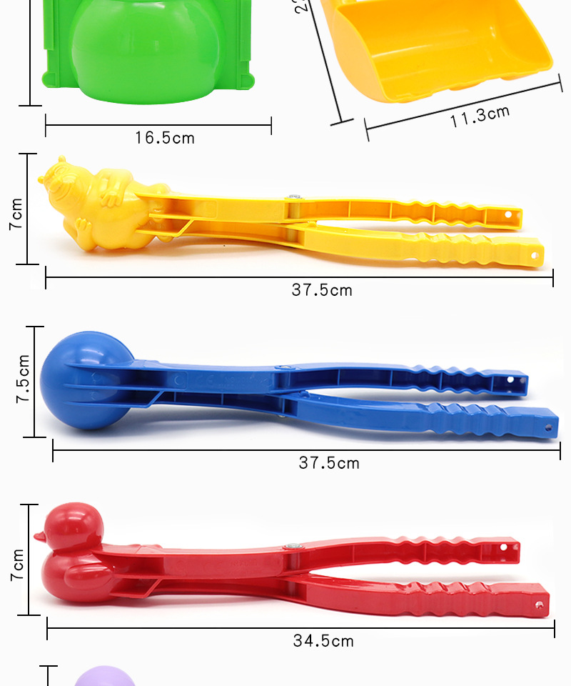 Free Shipping Factory Wholesale Love Snowball Clip Children's Winter Outdoors Toy Snow Stick Snowball Fight Artifact Snowball Clip