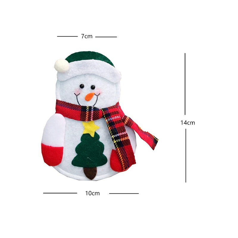 Christmas Decoration Ice Man Knife and Fork Bag Creative Home Table Tableware Set Christmas Snowman Knife and Fork Set