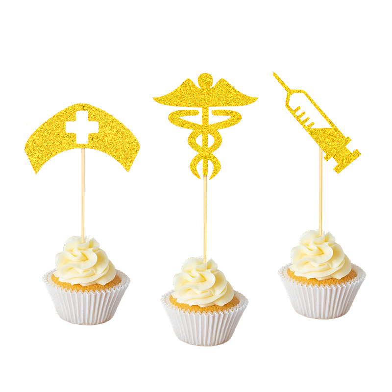 Nurse Festival Party Decoration Dining Table Decorations Nurse Hat Stethoscope Syringe Cake Inserting Card Nurse Festival Party Decoration Dining Table Decorations Nurse Hat Stethoscope Syringe Cake Inserting Card