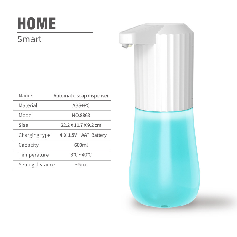 Cross-Border Automatic Foam Hand Washing Machine Hand Disinfection Dispenser Household Sink Intelligent Inductive Soap Dispenser