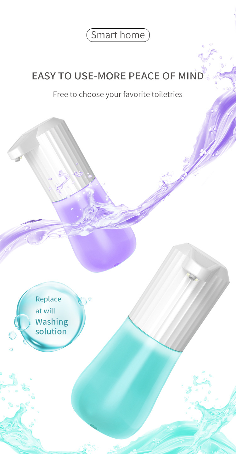 Cross-Border Automatic Foam Hand Washing Machine Hand Disinfection Dispenser Household Sink Intelligent Inductive Soap Dispenser Cross-Border Automatic Foam Hand Washing Machine Hand Disinfection Dispenser Household Sink Intelligent Inductive Soap Dispenser