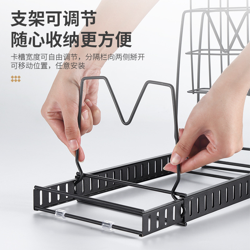 Exclusive for Cross-Border Pot Cover Rack Kitchen Table Floor Chopping Board Rack Pot Rack Retractable Multifunctional Storage Rack Knife Holder