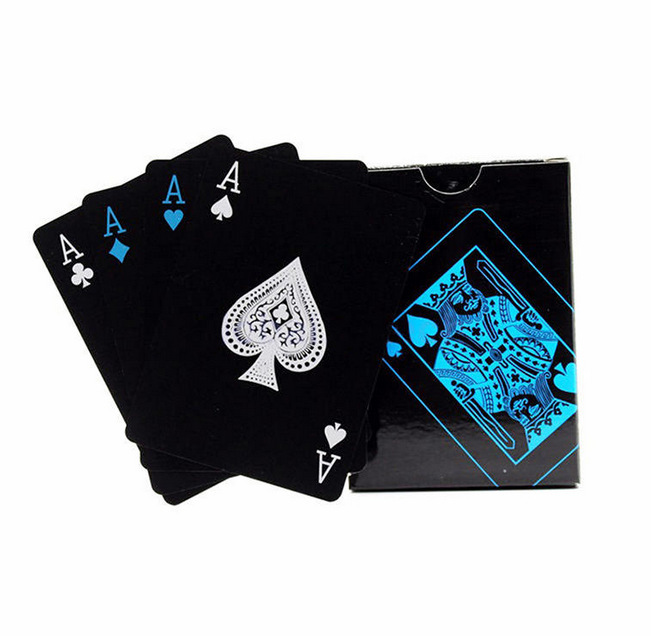 Waterproof Pure Black Plastic Poker Table Game Card PVC Magic Foreign Trade Poker Card
