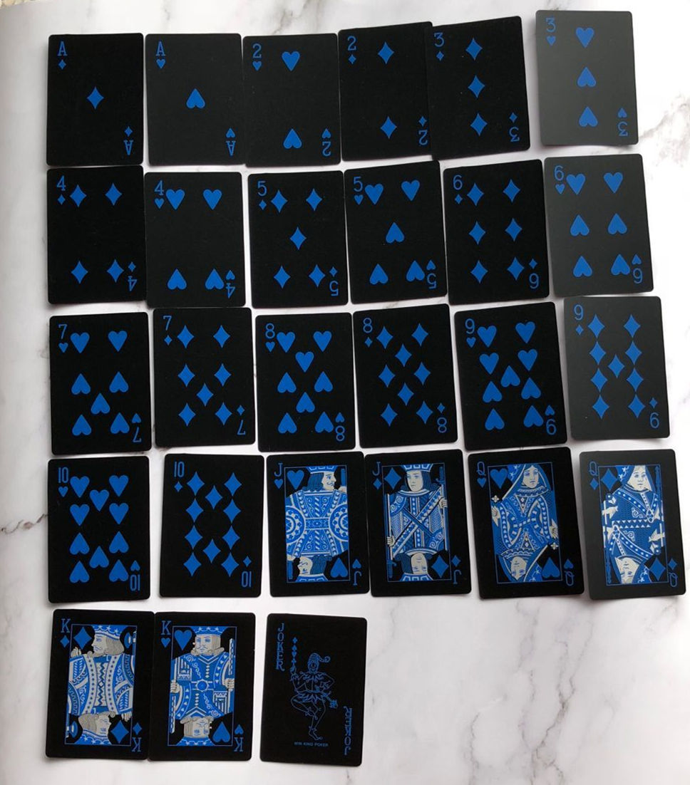 Waterproof Pure Black Plastic Poker Table Game Card PVC Magic Foreign Trade Poker Card