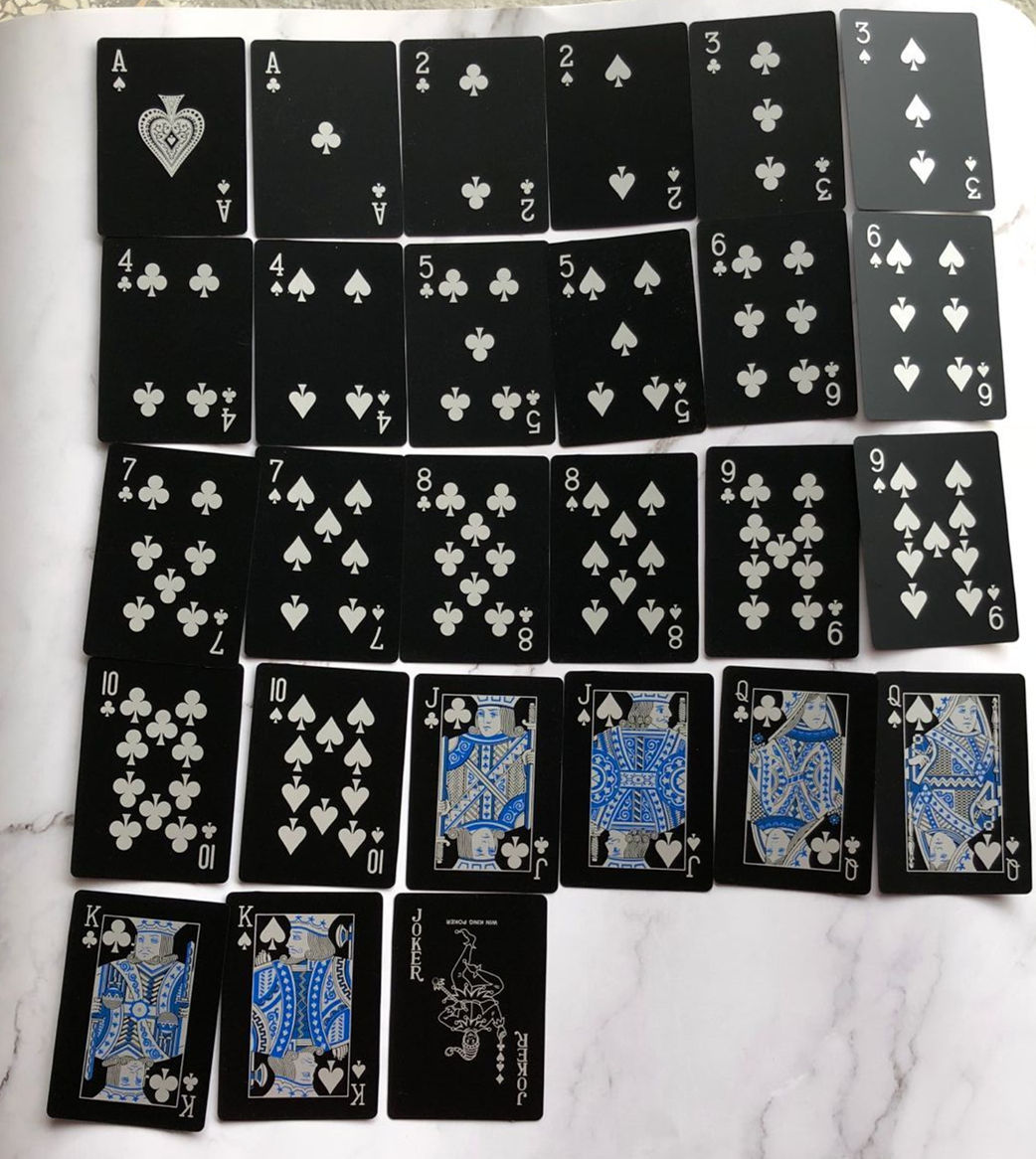 Waterproof Pure Black Plastic Poker Table Game Card PVC Magic Foreign Trade Poker Card