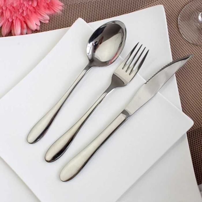 Stainless steel table spoon fork 4 piece cutlery set steak knife kitchen utensils food Fork Spoon Stainless steel table spoon fork 4 piece cutlery set steak knife kitchen utensils food Fork Spoon