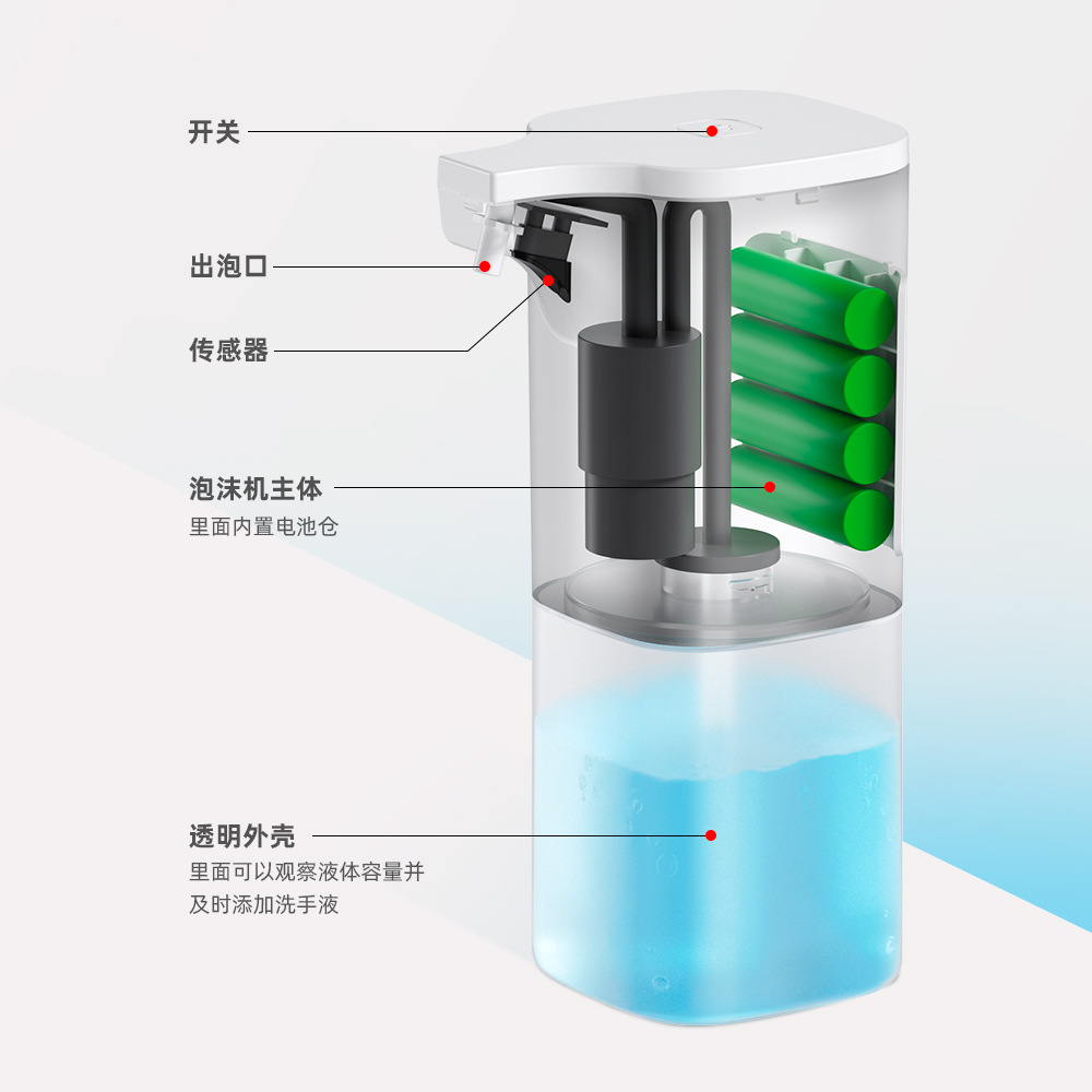 Washing Intelligent Induction Foam Hand Sanitizer Soap Dispenser Household Electric Hand Sanitizer Commercial Type Whole