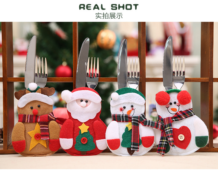 Christmas Decorations Christmas Dining-Table Decoration Christmas Tableware Set Santa Claus Knife and Fork Set Christmas Decorations Christmas Dining-Table Decoration Christmas Tableware Set Santa Claus Knife and Fork Set