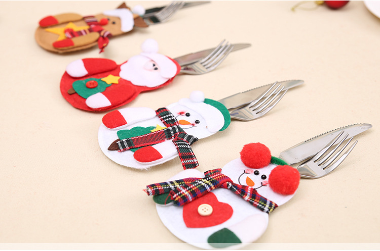 Christmas Decorations Christmas Dining-Table Decoration Christmas Tableware Set Santa Claus Knife and Fork Set Christmas Decorations Christmas Dining-Table Decoration Christmas Tableware Set Santa Claus Knife and Fork Set